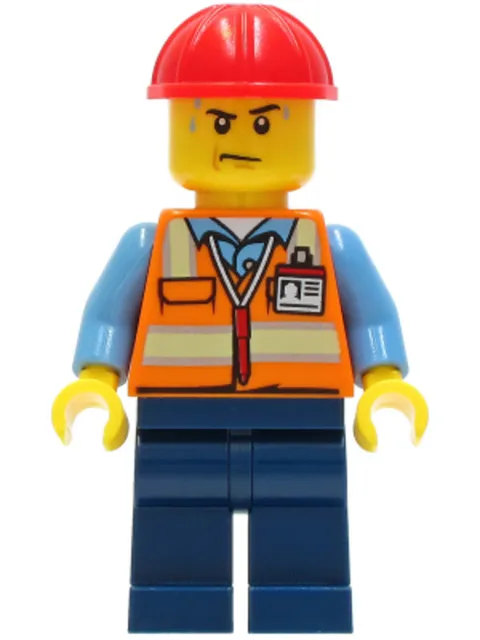 LEGO: Construction Worker Male Safety Vest (cty1281)