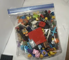 lego bulk mixed lot parts & pieces minifigure parts bag multicolor