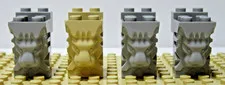 Lot of 4 LEGO Lionhead Bricks Modified 2x3x3 with Cutout 30274