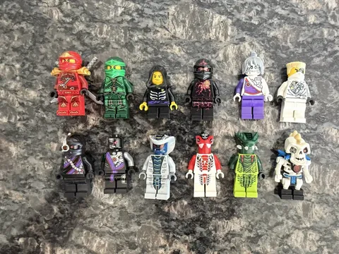 LEGO Ninjago Minifigure Lot of 12, NRG Cole, Ninja, Serpentine - All Authentic