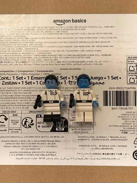 Lego Star Wars Rebels Minifigure Grand Admiral Thrawn X2 w/ Blaster 75170 75385
