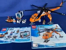 LEGO City Arctic Helicrane (#60034) - 262 Pieces (1 Sub) w/ Minifigs & Manuals