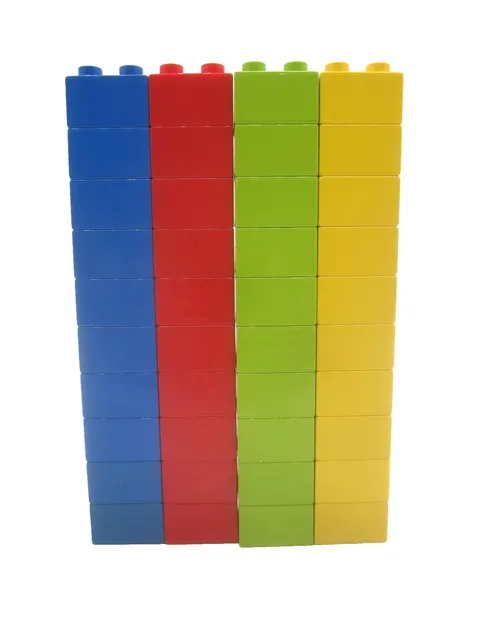 Lego Duplo Bricks Blocks Classic Colors 2x2 brick Lot of 40