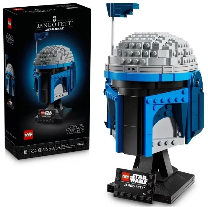 LEGO Star Wars Jango Fett Helmet 75408 Collectible Building Set Age 18+, NEW