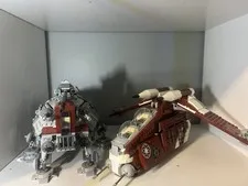 LEGO Star Wars Republic Gunship & AT-TE Walker Set Perfect Condition 100%