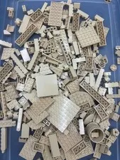 1 lb. Mixed Tan Colored Legos - standard blocks and unique pieces (Lot C)