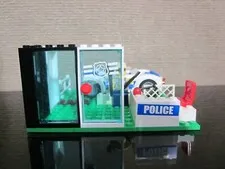 Lego Minifigures Mini Figures Police man an Station car desk computer lot