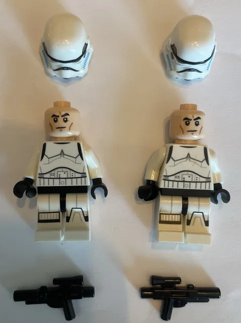 LEGO Star Wars Imperial Stormtrooper Minifigures Lot of 2 SW0617 75078 Blasters