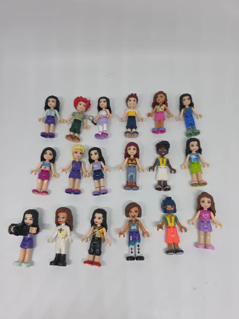 LEGO Friends Black & Brown Minifigures people lot of 18