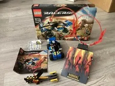 Retired LEGO Racers Ring of Fire (8494) Set Flame Ring Jump Ramp ALMOST COMPLETE
