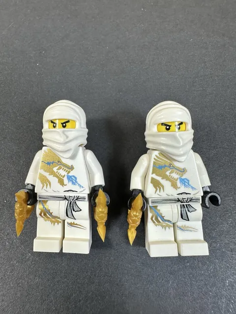 LEGO Ninjago- Zane DX (njo0018) Minifigures The Golden Weapons Ninja Lot Of 2!