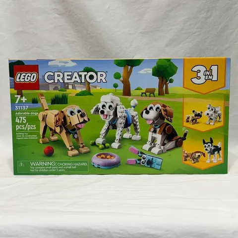 LEGO CREATOR: Adorable Dogs (31137) ~ NEW / FACTORY SEALED ~