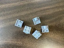 LEGO Parts: 10247 Lot of 5 Plate 2 x 2 with Pin Hole - Light Bluish Gray