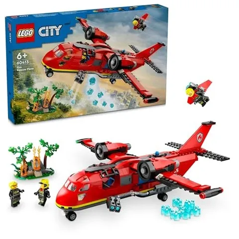LEGO City Fire Rescue Airplane Toy Present Block Boys Girls Children 5 Years Old