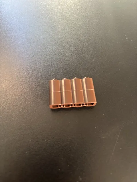 LEGO Parts 30137 (2 Pcs) Brick Modified 1x4 Log Dark Brown Color Bricks
