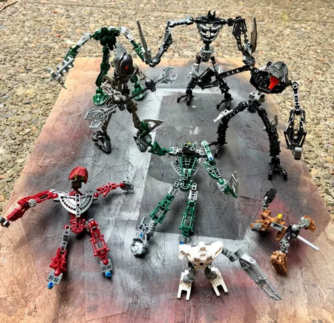 Lego Used Bionicle Lot - Mixed Figures and Parts - Very Clean Condition!