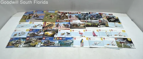 Lot Of Assorted Lego Multicolor Mixed Variety Manuals Instruction Books In Bag