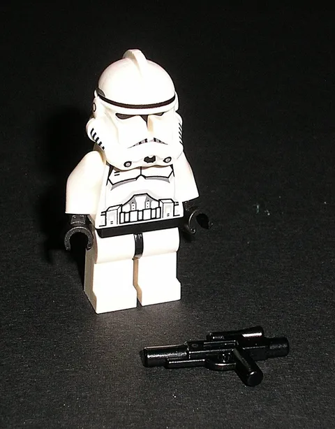 LEGO Star Wars CLONE TROOPER (Phase 2) Dotted Mouth (Correct Parts) Minifig 8091