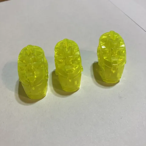 Lego Bionicle Head Connector Block Glatorian Trans Neon Yellow X3
