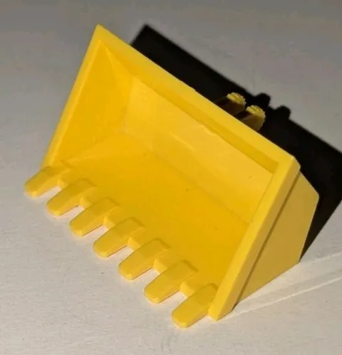 Lego Yellow 3x6 Excavator Digger Bucket With 7 Teeth & Arm Hinge Piece Part 2347