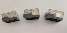 Lego Lot Of 3: 2x3 Light Brick Clear Top LED Light: 2 Are New 1 Used.