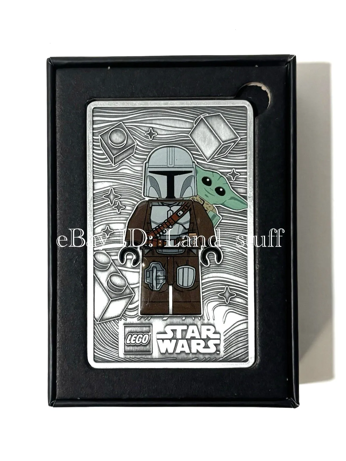 Lego VIP Reward Star Wars 5010325 The Mandalorian and Grogu Metal Card Seal RARE