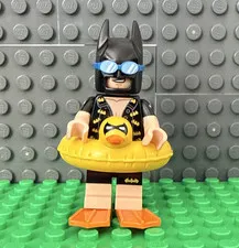 LEGO Vacation Batman Minifigure w/ Blue Goggles & Yellow Duck Float Ring 71017