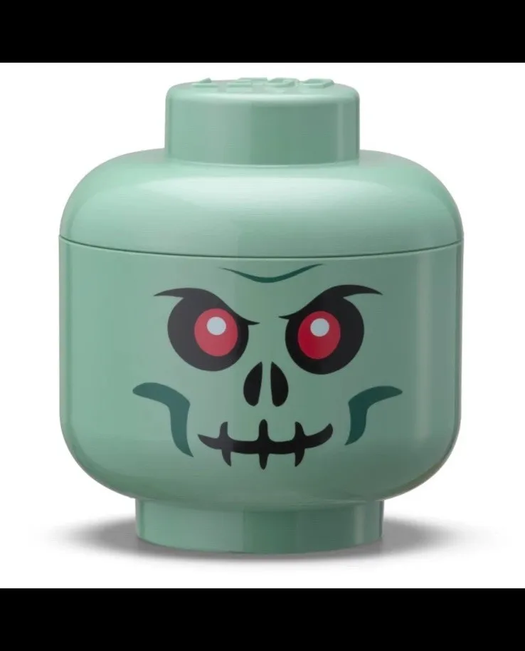 LEGO Storage : Mini Head Sand Green - Zombie NEW