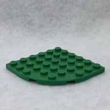 LEGO 6003 Green Plate, Round Corner 6 x 6 (x1)