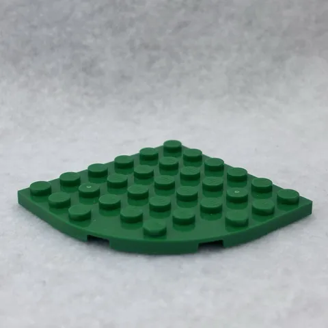LEGO 6003 Green Plate, Round Corner 6 x 6 (x1)