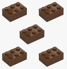 5 New LEGO Reddish Brown 2x3 Bricks 3002 building blocks brick block 3x2 4216668