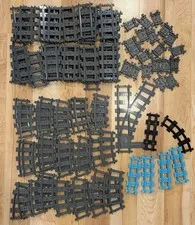 LEGO Train Track Lot - 101 Pieces, 41 Straight, 33 Curves, 1 Crossing, 20 Flex