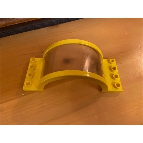 LEGO Duplo Vintage Yellow Bridge Tunnel Arched Canopy Clear Window Part 2 1x4