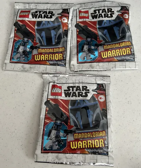 LEGO Star Wars Mandalorian Warrior Foil Bag (912286) - Sealed Lot Of 3