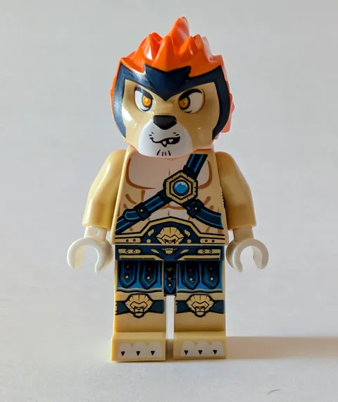 LEGO Leonidas Minifigure loc017 Legends Of Chima Lion Tribe Warrior Orange Hair