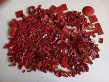 LEGO BULK LOT OF 840 DARK RED BRICKS PLATES SLOPES  & SPECIALTY PIECES