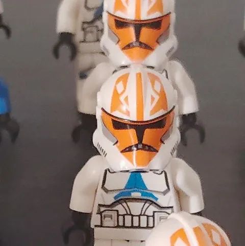 LEGO Star Wars Clone Trooper Minifigure White & Orange Markings w/ Helmet