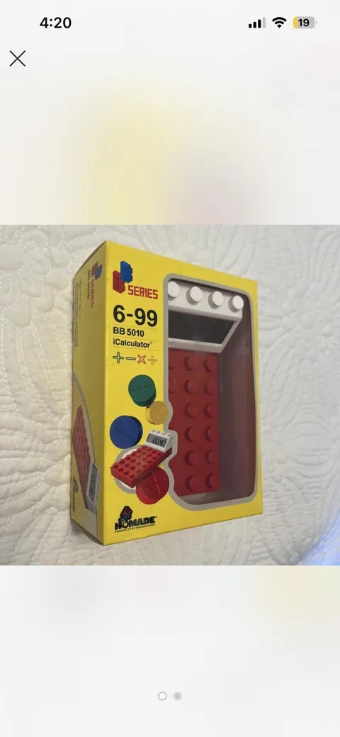 Homade Red Brick Calculator 10 Digit Collectible Building Blocks
