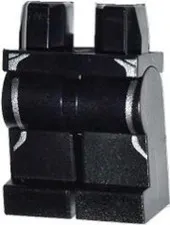 LEGO® Part 970c00pb0249 - Hips and Legs with Silver Lining Pattern