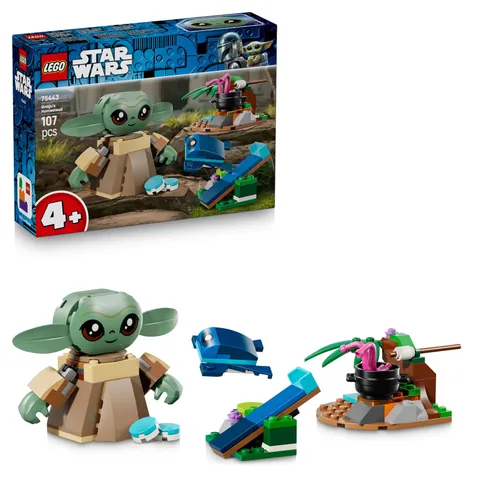 LEGO 75443 Star Wars Grogu's Homestead - Building Toy w/a Grogu Figure & Sorgan