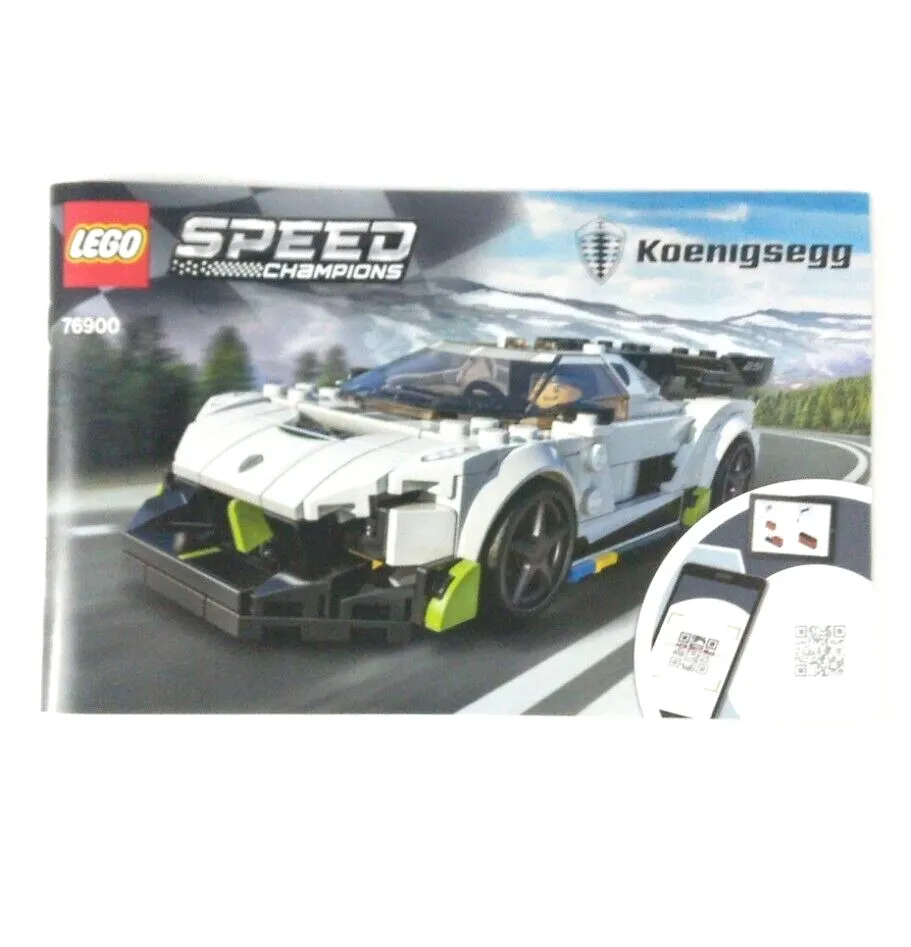 LEGO® SPEED CHAMPIONS Koenigsegg Jesko Manual Instructions Book for 76900