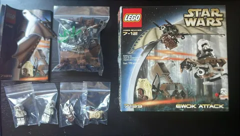 LEGO STAR WARS Ewok Attack #7139 from 2002 (100% Complete with Box & Manual)