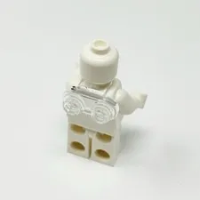 18986 LEGO Minifigure Neck Bracket 2 Back Stud Front Transparent Clear (1)