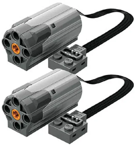 2 Lego Power Functions M-Motors  (technic,car,truck,tank,crane,steering,loader)