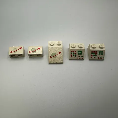 Lego White Slope 45 2x2 With Computer Panel 1x2 Space