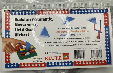 LEGO Crazy Action Contraptions Book Only Klutz 1998 Don Rathjen Spiral