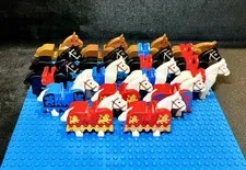 Vintage Lego Legoland Horse Lot Of 17 Castle Barding Knight Rare Horse Lot