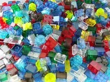 100 New Lego Bricks Clear Color Stained Glass Mosaic Style House Window Lot Set