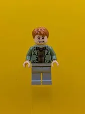 Arthur Weasley hp089 Sand Green Open Jacket, Light Bluish Gray Legs Lego Minifig