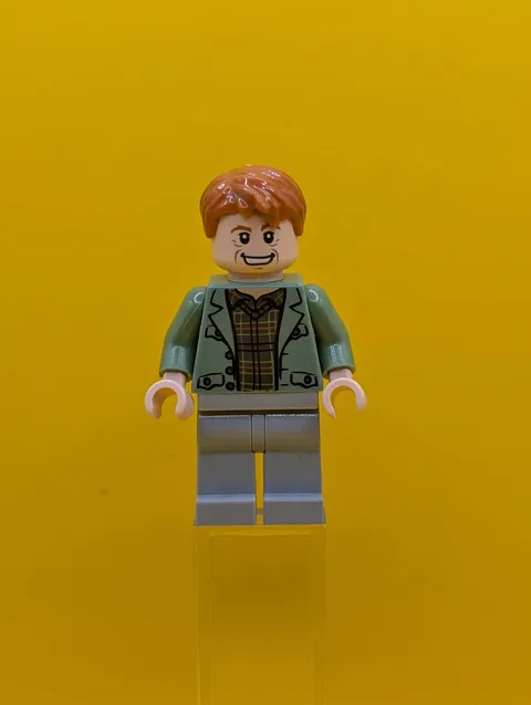 Arthur Weasley hp089 Sand Green Open Jacket, Light Bluish Gray Legs Lego Minifig